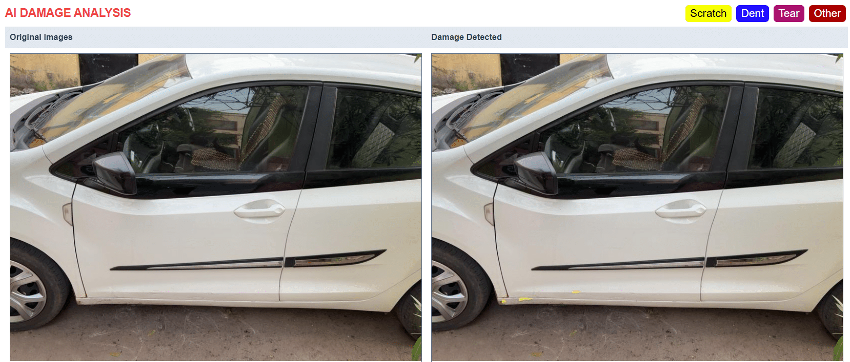 Ai Damage Analysis Ai damage analysis - Agentic AI in Pre-Inspection of Four-Wheeler Vehicles